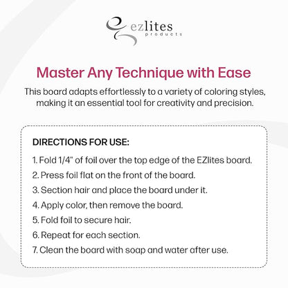 Balayage & Highlighting Board by Celebrity Stylist James Collins - Hairstylist Essentials Balayage Hair Salon Supplies - Highlight Board For Dying Hair - Hair Salon Supplies - Pink