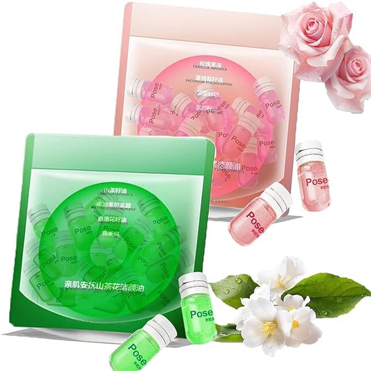 Cisto Makeup Remover Oil,Cisto Cleansing Oil Mini,Travel Essential & Controlled Dosage,Portable Skincare for Gentle Facial Oils for All Skin Types(Rose+Camellia,40pcs)