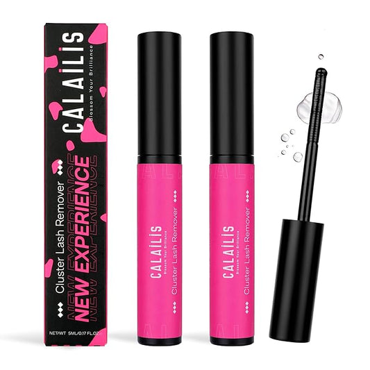 CALAILIS Lash Glue Remover, Eyelash Remover for Lash Extensions Lash Adhesive Remover Eyelash Glue Remover for False Eyelashes, Gentle Soothing Non-Irritating Eye Cleanser, 2Pack