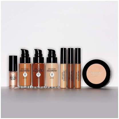 Revlon Powder Foundation, ColorStay Face Makeup, Longwearing, Oil Free-Fragrance Free, Noncomedogenic, Cappuccino (410)