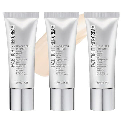 Face Tightener No-Filter Primer,Face Tightener Cream for before Makeup,Skin Tightening Primer Makeup Blurring