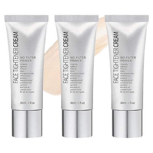 Face Tightener No-Filter Primer,Face Tightener Cream for before Makeup,Skin Tightening Primer Makeup Blurring