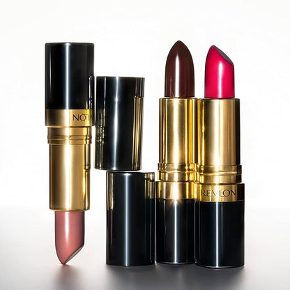 Revlon Super Lustrous Lipstick, Creamy Formula For Soft, Fuller-Looking Lips, Moisturized Feel, Fearless, 0.15 oz