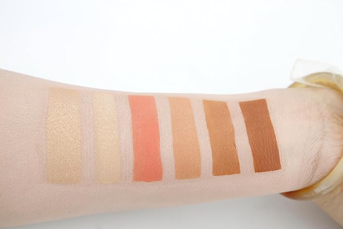 6 Color Contour Powder Kit Foundation Palette Contouring Makeup Kit Highlight Dramatically Sculpt Enhance Features (Medium)