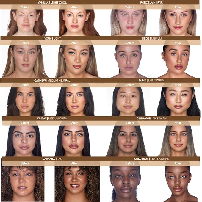 Rachel Couture Lightweight Liquid Foundation with Buildable Coverage & Matte Finish | Vegan & Cruelty-Free | Skin-Nourishing Arnica Extract Infusion - 1.18 Fl Oz - Caramel