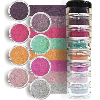 Loose Mineral Eyeshadow and Contouring Palette - Lolly Pop Candy 8 Shade Set