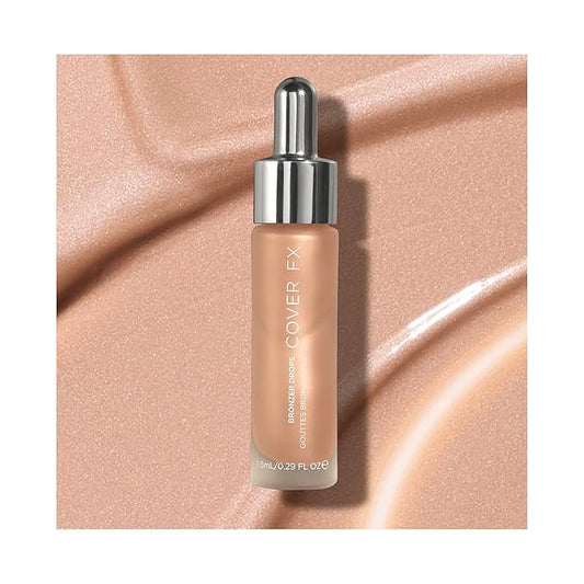 COVER FX Custom Bronzer Drops - Sunkissed: Neutral Bronze - 1 Fl Oz - Radiant Glow Liquid Bronzer - Customizable Color