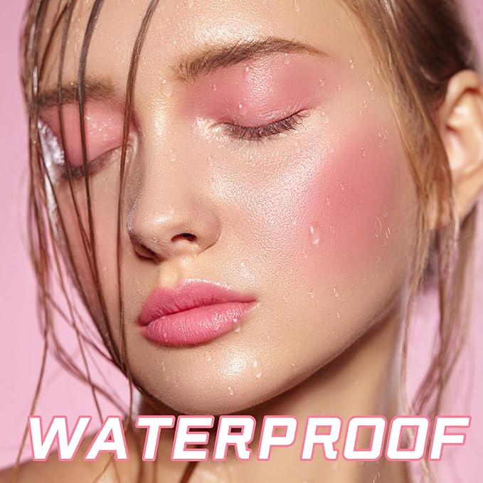 Matte Cream Blush Stick for Cheeks,Blendable Color,Long Lasting Blusher,Highly Pigmented,Non-Greasy，Multi-Stick