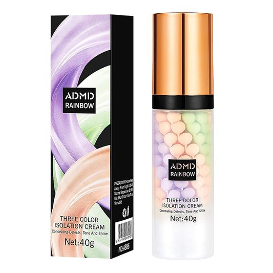 Face Primer for Makeup 3 Colors Isolation Cream Color Corrector Primer Concealer Invisible Pore Brightening Primer Base Corrector Natural Isolation Cream Primer Face Makeup