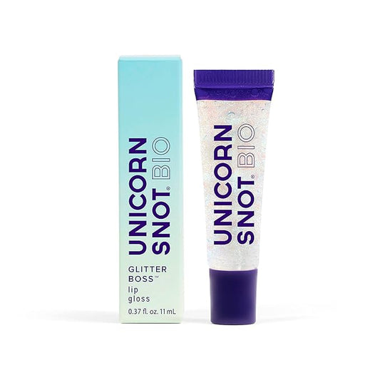 UNICORN SNOT Glitter Lip Gloss - Sparkly Lip Shine - Stocking Stuffers for Women, Gifts for Teen Girls - Vegan & Cruelty-Free Non-Sticky Formula Gloss Glitter Makeup - Opalescent Aqua (Galaxy)