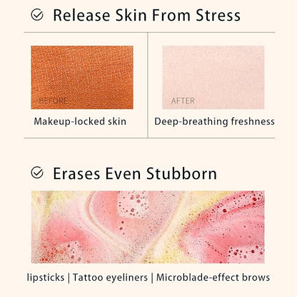 Cleansing Balm Makeup Remover - Vitamin E & Jojoba Oil Infused, Hydrating Facial Cleanser for All Skin Types, Gentle Yet Effective for Waterproof Makeup, 3oz (85g) with Magnetic Spatula