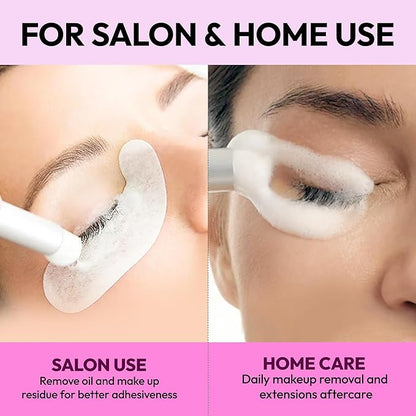 Large 120ml Lash Shampoo for Eyelash Extensions - Eyesy Lash Cleanser Gentle Foam Cleaner for Extensions, Clusters, Natural Eyelashes, Eye Makeup Remover Sulfate-Free Supply for Salon and Home Use
