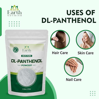 DL-Panthenol Powder 3.52oz / 100g - Provitamin B5 for Hair, Skin & DIY Cosmetics