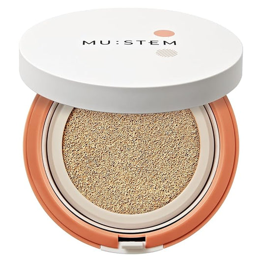 MU: STEM SUNFIT Glow Cushion SPF 50+/PA ++++ Air-light Foundation, Skin Brightening Luminous finish for every skin tone. Moisture full-texture for long hours. Included with Refill, Ivory matt 0.52 Oz