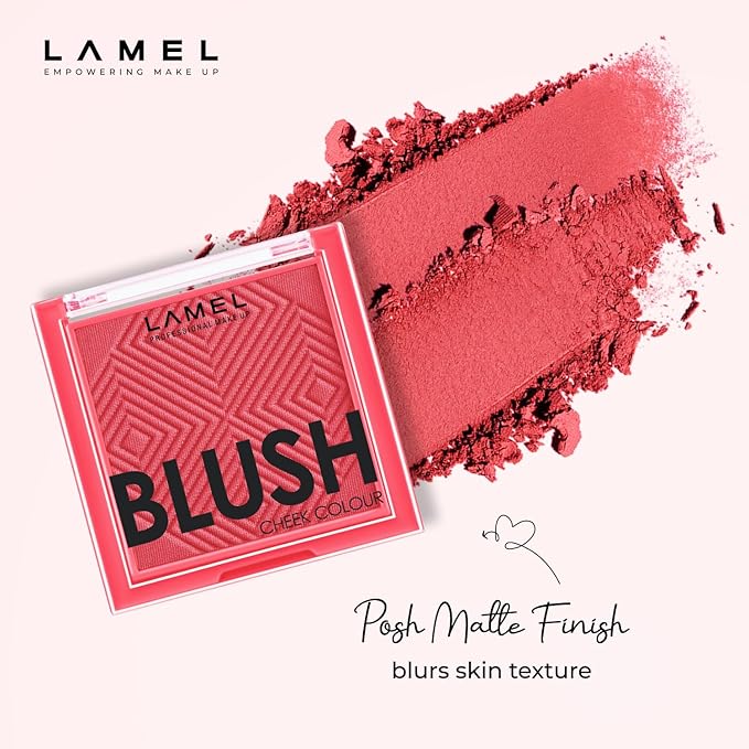 Blush Cheek Apricot Color Mini - Blendable Natural Blush Powder - Enhances & Defines Shapes & Features - Shading & Contouring Powder Blush - 4 Universal Shades - № 407 (Apricot) - 3.8g/0.13 oz