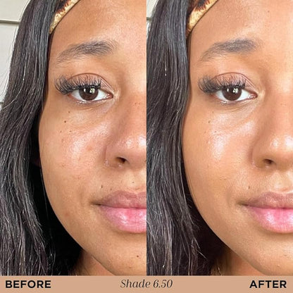 HALEYS Re-form Luminous Skin Foundation, VEGAN + CRUELTY-FREE, Blurs, Conceals, Blendable, Buildable Med-to-Full Coverage, Weightless, Oil-free, All-Day Wear, Hyaluronic Acid, All skin types (6.5)