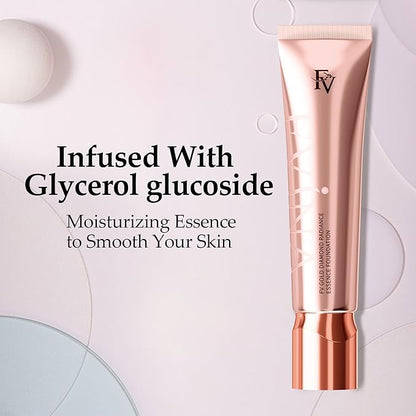 FV Flawless Matte Liquid Foundation, Full Coverage & Oil-Free Foundation Makeup, Hydrating Formula, Long-Wear Foundation for All Skin Types (Wheat, 1.05FL.OZ)