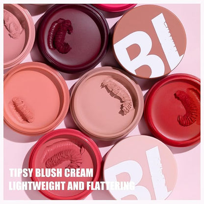 MAEPEOR Cream Blush 9 Color High-Pigmented Smooth Buildable Face Blush Long-Lasting Natural Look Blusher (Color 08)
