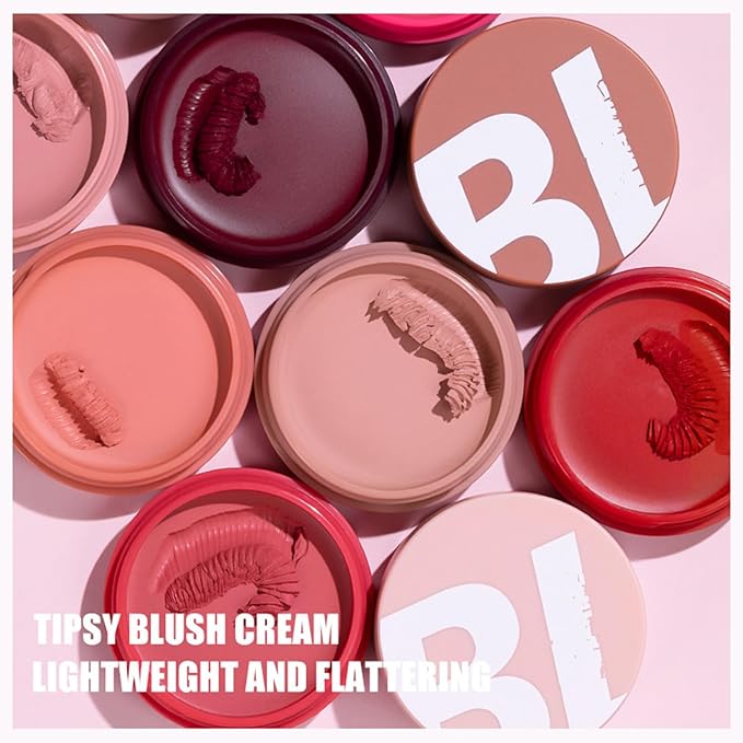 MAEPEOR Cream Blush 9 Color High-Pigmented Smooth Buildable Face Blush Long-Lasting Natural Look Blusher (Color 06)
