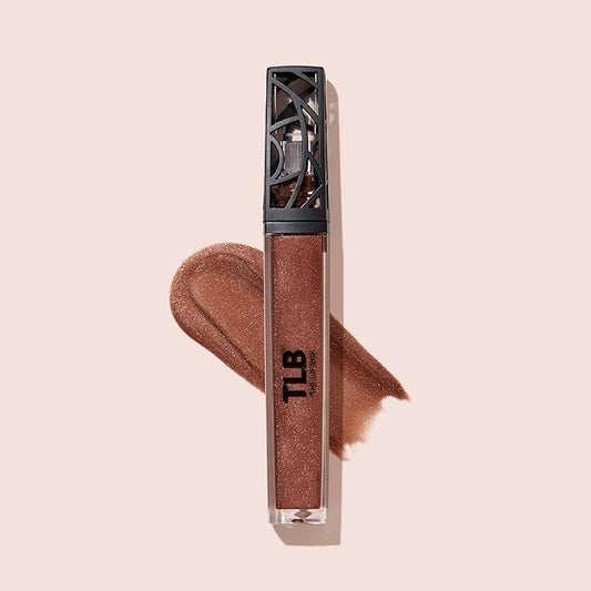 The Lip Bar Vegan Non-Sticky Lip Gloss, with Hydrating Shea Butter for a Lightweight, High Shine Finish, Extra - Brown Shimmer