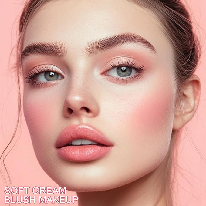 Erinde Liquid Blush for Cheeks, Soft Cream Blush Makeup, Natural-Looking Matte Finish, Lightweight, Long-Wearing, Vegan & Cruelty-Free, 02