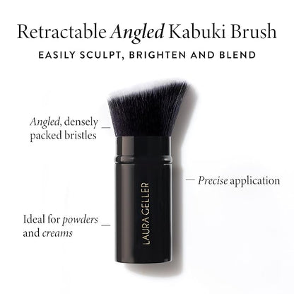 LAURA GELLER NEW YORK Baked Starter Kit - Full Coverage: Double Take Powder Foundation, Toffee and Best of the Best Face Palette and Retractable Angled Kabuki Brush