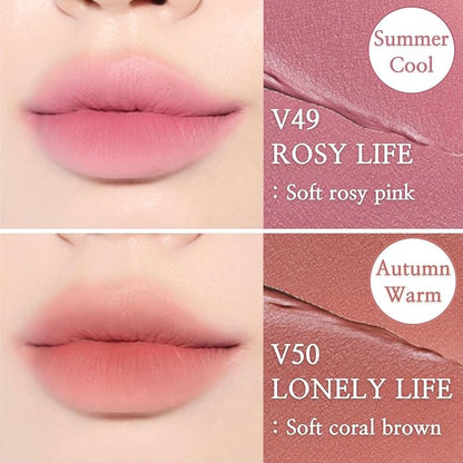BBIA Last Velvet Tint MLBB Edition - Soft Creamy Matte Finish Lip Stain, Blur Effect & Velvety Texture, Long-Lasting, High Pigment, Non-Drying, Vegan, Korean Lip Makeup (V47 SWEET LIFE, Pack of 1)