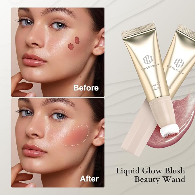 Color Nymph Beginners Makeup Kit For Girls Makeup Set for Teen Full Face Makeup Kit For Women with Cosmetic Bag included 9 Color Eyeshadow Palette Concealer Liquid Blush Eyeliner Lipgloss
