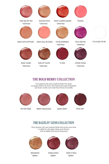 Mom's Secret 100% Natural Lip Gloss, Organic, Vegan, Gluten Free, Cruelty Free, Made in the USA, 0.18 oz. (Embellished)