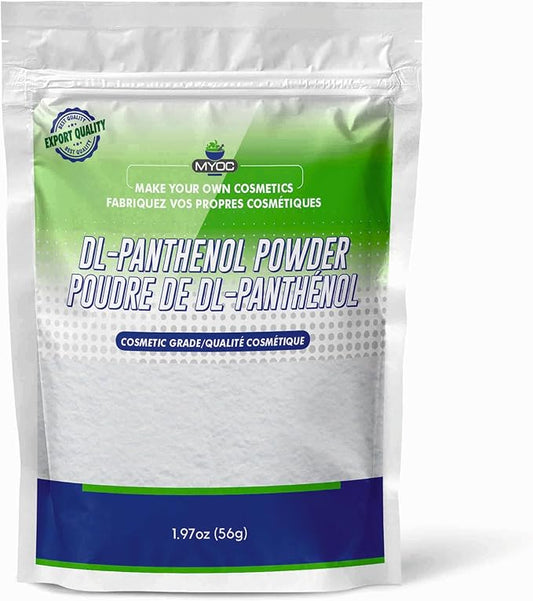 DL-Panthenol Powder - Provitamin B5 Powder for Cosmetics, Hair & Skin Care - 1.97oz / 56gm