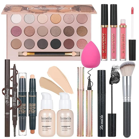 Makeup Kits Makeup Kit for Women Full Kit Makeup Sets for Teens Make up Kit for Teenagers Gift 18 Color Eyeshadow Palette Lipgloss Makeup Sets for Women Make up Kit