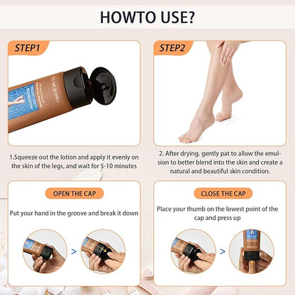 Leg Makeup Waterproof, Smooth Legs, Fade the Skin Color of Legs, Effectively Cover the Scars of Legs and Body, Long-Term Body Foundation Make-up