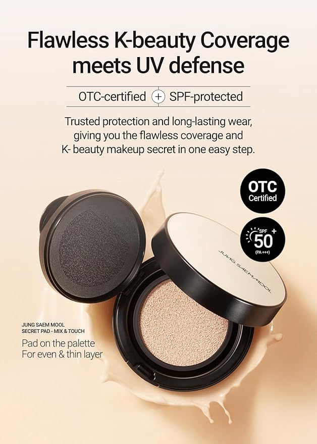 [JUNGSAEMMOOL OFFICIAL] Essential Skin Nuder Cushion (N Light) | Refill not Included | Foundation Makeup | Natural Finish | Buildable Coverage | Korean Makeup Artist Brand | Cream Foundation