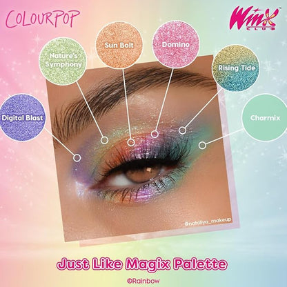 ColourPop Winx Club Shadow Palette - Pastelle Palette with Metallic and Matte Finishes - High-Pigment Makeup with a Long-Wearing Formula - Just Like Magix (0.58 oz)