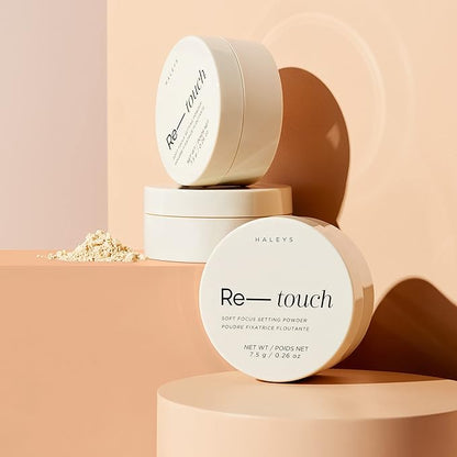HALEYS Flawless Finish Set (Translucent Fair): Re-touch Soft Focus Loose Setting Powder, Skin Perfecting, Blurs, Smooths, No flashback, for All Skin Types and Tones,Streak-free, Perfect Blending