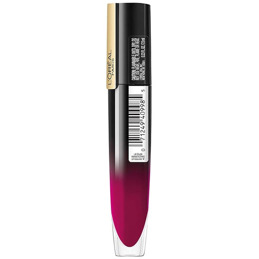 L'Oreal Paris Brilliant Signature Shiny Lip Stain Lipstick, Be Rebellious 0.21 Fl Oz.