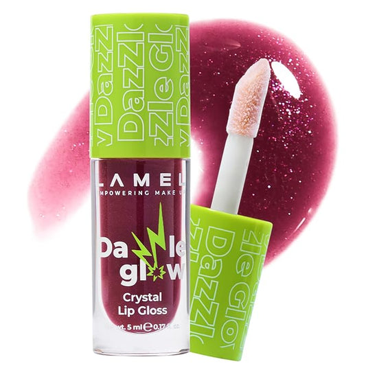Dazzle Glow Crystal Clear Lip Gloss - Hydrating Lip Gloss - Non Sticky Lip Gloss - Colored Lip Gloss - Lip Gloss Color - Mini Lip Gloss - Moisturizing Lip Gloss - №407 Provocative