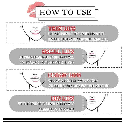 12 Colors Matte Lip Liner Set,Velvet Long Lasting Professional Nude Lip Liner Pencil,Waterproof Non-marking Lip Liner Stain Lipliner Set