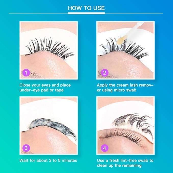 i-Laesh Eyelash Extension Remover Cream, 15g / 0.52 oz, Glue Remover, Fast Lash Adhesive Dissolution, Sensitive Skin, Low Irritation, for Professional Only
