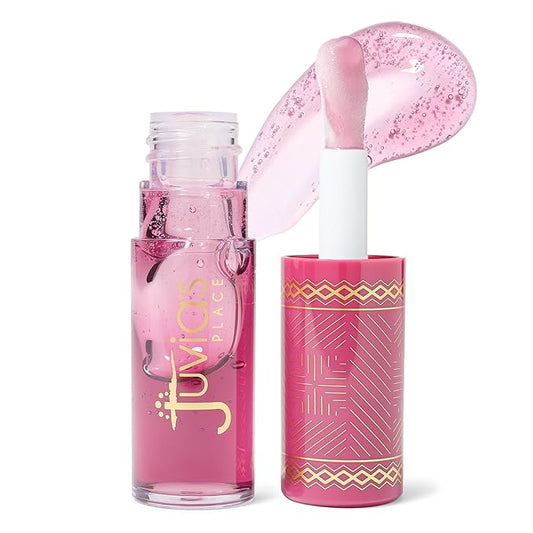 Juvia's Place Magic Lip Oil - Black Cherry - Smooth, Hydrating w/Vitamin E for Soft, Glossy, Juicy Lips - Infused with Fruit Extracts - Tinted, Shimmering, Lightweight & Non-sticky Lip Oil for Summer