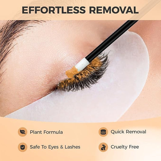 Eyelash Extension Remover Cream, Professional Lash Remover for Lash Extensions, Low Irritation, Fast Dissolution, Lash Extension Remover Cream for Salon Use, 5g (Cantaloupe)