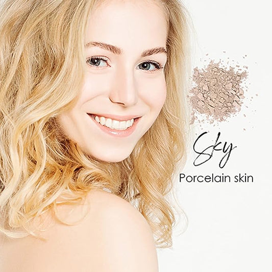 Sweet LeiLani Translucent Setting Powder Mineral Finishing Powder- Face Powder Makeup and Matte Long Lasting Pressed Powder Compact | Sky |