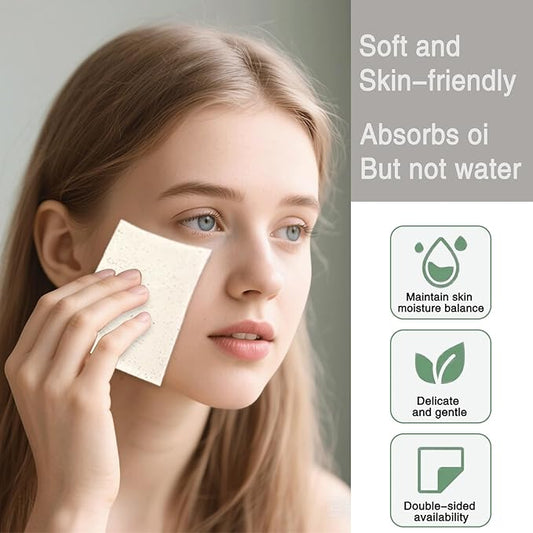 Facial Oil Blotting Paper, Natural Charcoal - 600 Counts, Makeup Friendly Oil Absorbing Paper, Strong Oil Blotting Paper That Is Easy To Carry And Use (white, 3.7×2.6inch)