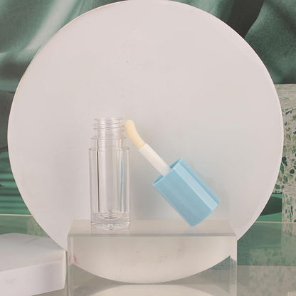 COSIDEA 14pcs Empty 6ml big doe foot wand Chunky lip gloss tubes for DIY lipgloss,Pink round lipgloss containers tubes with thick wand (Blue)