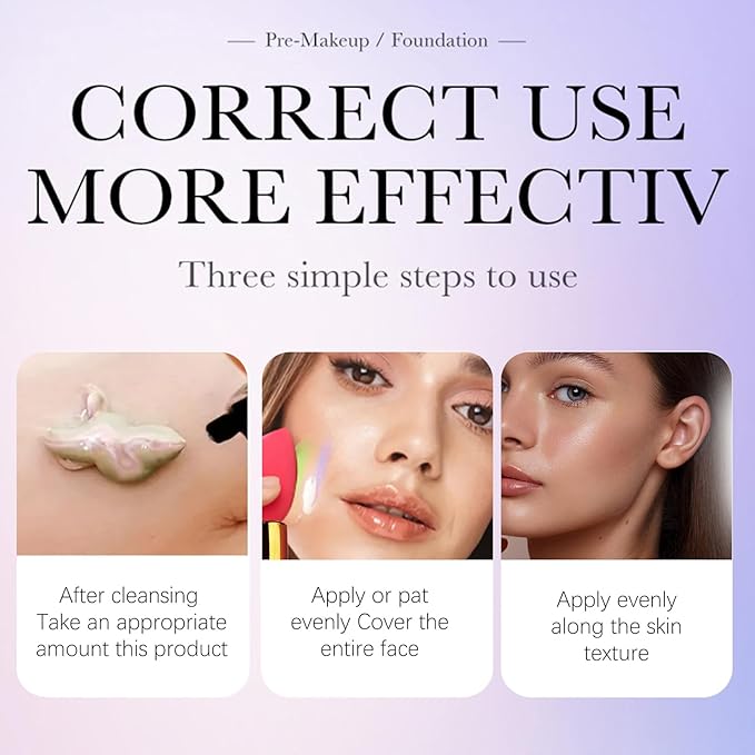 Primer For Face Before Makeup With Spf 50 Sunscreen Isolation Cream, One Step Color Corrector For Face, 3 In 1 Oil Controling & Moisturizing Primer Face Makeup, Radiance Skin,Refreshing,Non Greasy