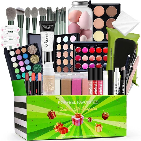 Makeup Set Box, Festival Surprise Assortment Gift with Professional Makeup Products, Cosmetics Set Party Favors for Women Girls Teenager, Vegan & Cruelty-Free, Set E