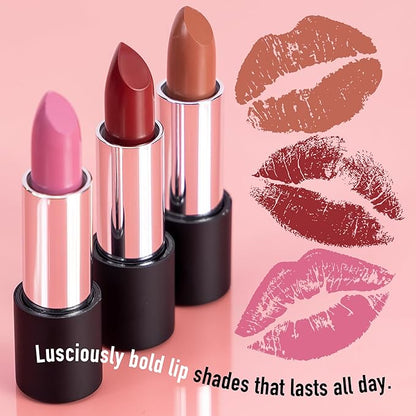 Frankie Rose Long Lasting Lipstick for Women | Smudge Proof Lipstick Enriched with Jojoba Oil | Buildable Lip Colors, Suitable For All Skin Tones | Cruelty-Free Lip Makeup | Exposed