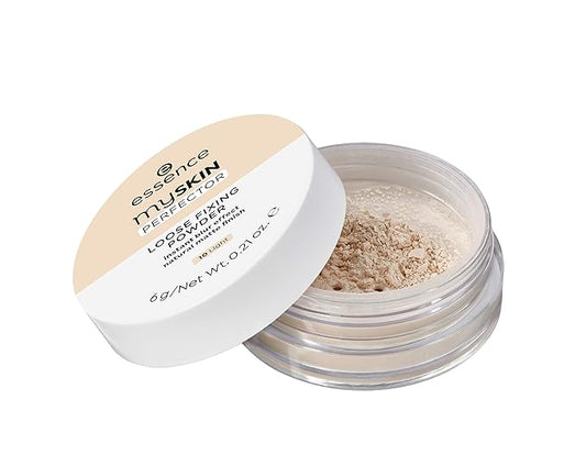 essence | My Skin Perfector Loose Fixing Powder | Instant Blur Effect & Natural Matte Finish | Vegan, Paraben Free, Gluten Free, Oil Free | Cruelty Free (10 | Light)