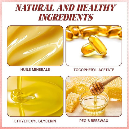 2 Colors Nourishing Lip Gloss Brown Lip Liner Combo, Hydration Plumping Lip Glow Oil Set for Women, Moisturizing Lightweight Long Lasting High Shine Lip Tint, Mini Liquid Lipstick Makeup Kit