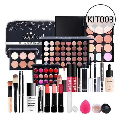 All-in-One Makeup Gift Set Travel Makeup Kit Complete Starter Makeup Bundle Lipgloss Lipstick Concealer Blushes Powder Eyeshadow Palette Cosmetic Palette for Teen Girls & Adults #2